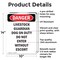 Signmission Livestock Guardian Dog On Duty Danger Sign, Aluminum, 10in W x 14in L, 2PK OS-2PACK-DS-A-1014-V-2150 - alternate 4